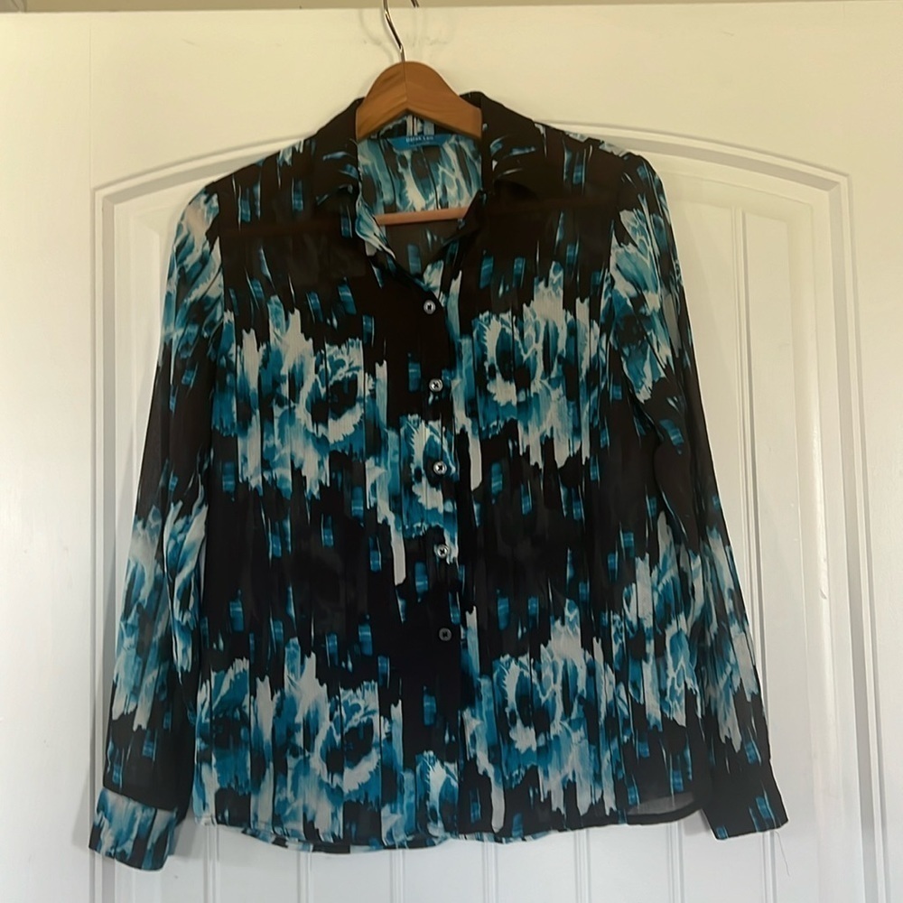 Derek Lam watercolor Blouse Size Small